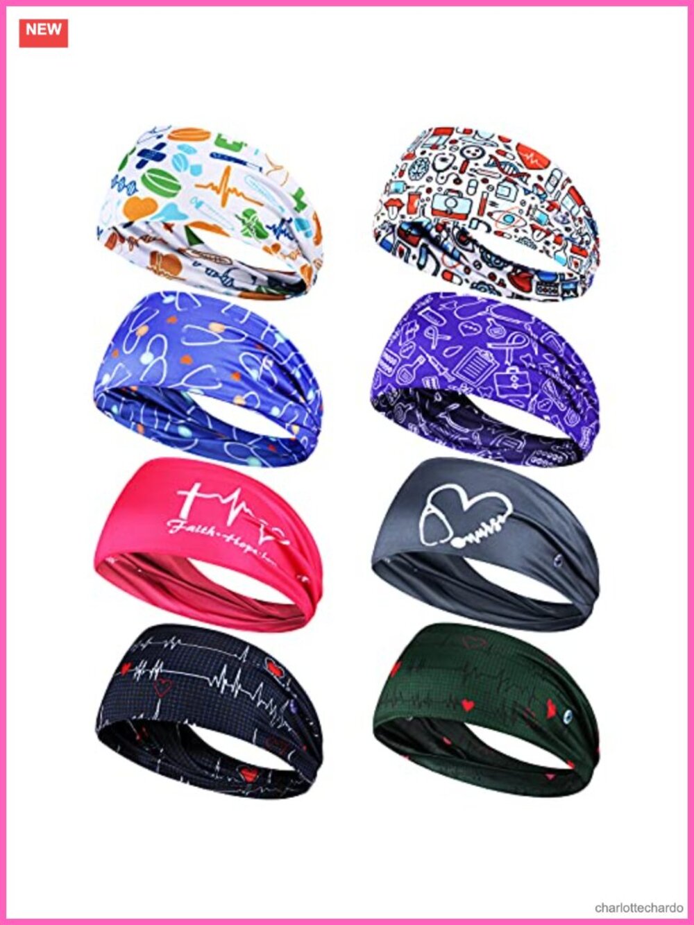 8 Pack Nursing Headbands with Buttons Milk Silk Stretch Hair Wraps
